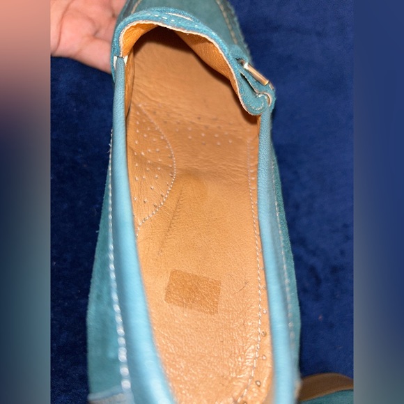 NWOT Teal suede and leather mocassins | size 6 - Picture 7 of 8